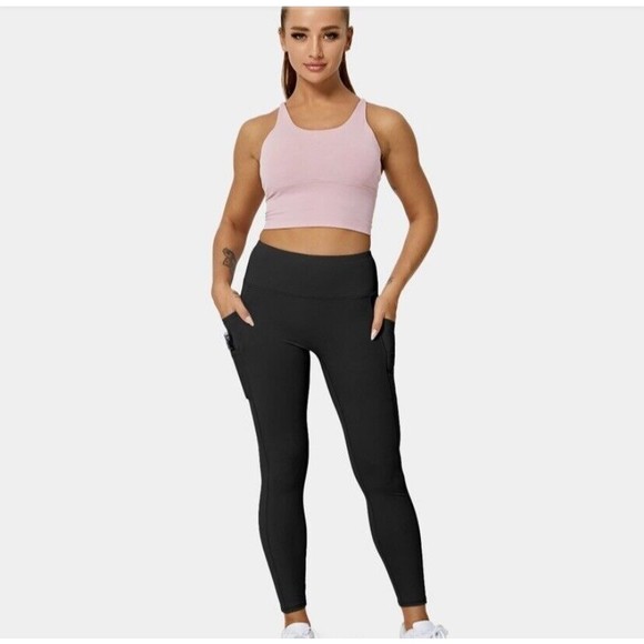 Halara Pants - Halara Cloudful High Waisted Double Pocket Black Leggings Size M NWT